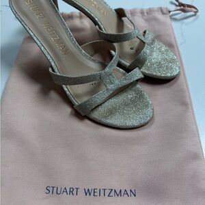 Stuart Weitzman Glittering Sandals - Silver
